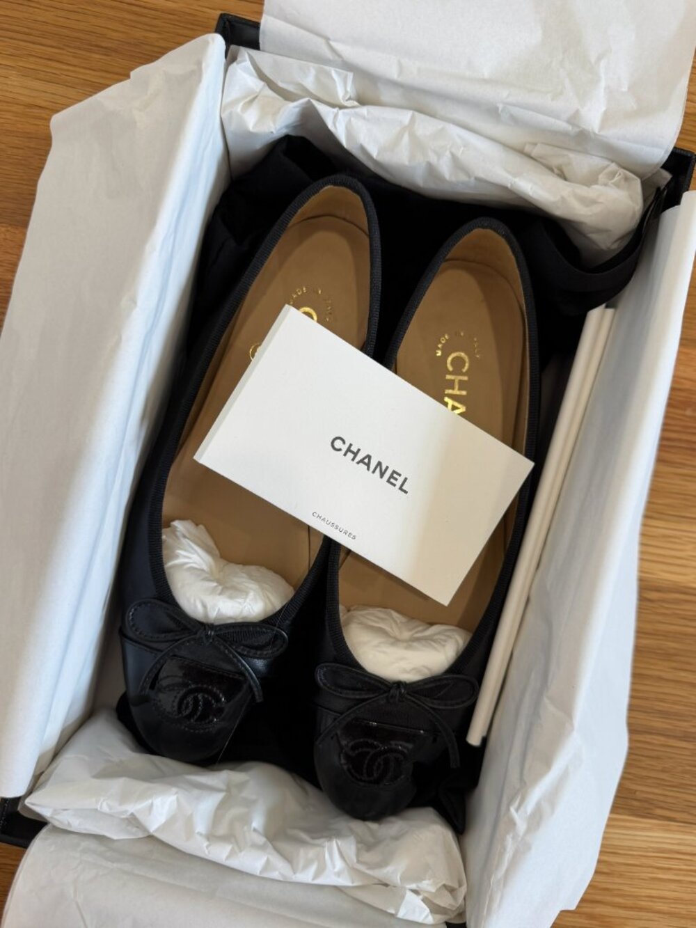 CHANEL Black Ballet Flats - Size 36 - Picture 3 of 10